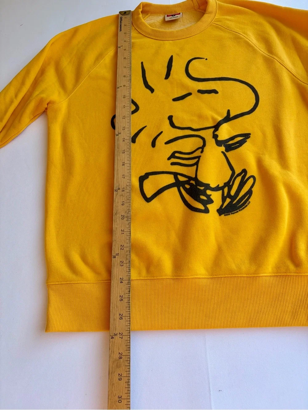 HOMAGE Peanuts Woodstock Character Crewneck Sweatshirt Gold Yellow Men's Size S